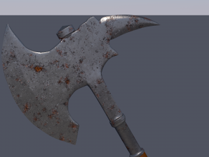 medieval axe low-poly Modèle 3D