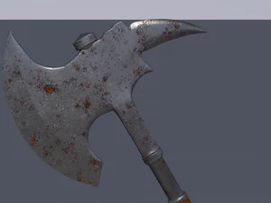 medieval axe low-poly 3D Model