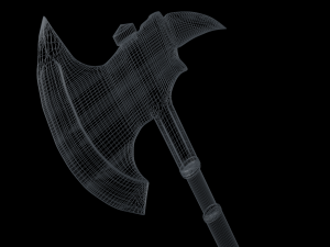 medieval axe low-poly Modèle 3D