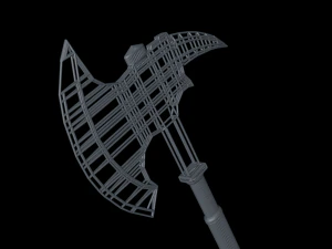 medieval axe low-poly 3D Model