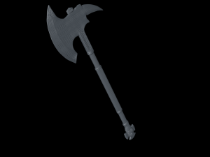 medieval axe low-poly Modèle 3D