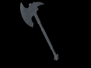 medieval axe low-poly 3D Model