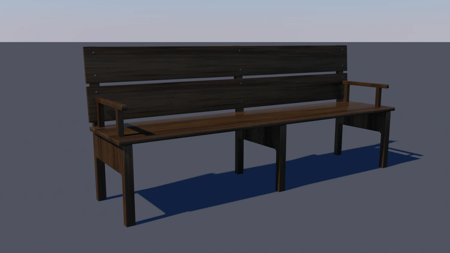 bench low-poly 3D Model .c4d .max .obj .3ds .fbx .stl .blend 