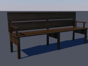 bench low-poly 3D Model