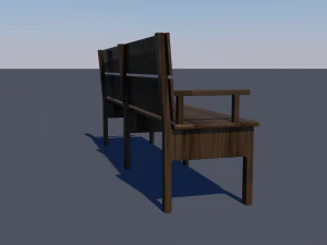 bench low-poly 3D Model