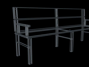 bench low-poly 3D Model