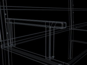 bench low-poly Modello 3D