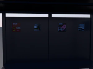 bus stop low-poly 3D Model