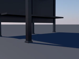 bus stop low-poly 3D Model