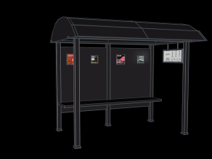 bus stop low-poly 3D Model