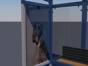 bus stop low-poly 3D Модель