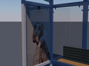 bus stop low-poly 3D Model