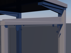 bus stop low-poly 3D Модель