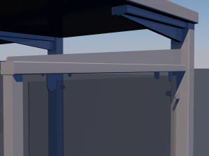 bus stop low-poly 3D Model
