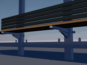 bus stop low-poly 3D Model