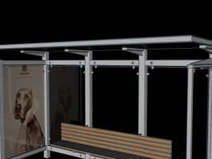 bus stop low-poly 3D Model