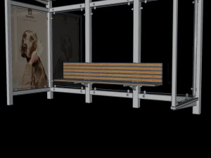 bus stop low-poly 3D Model
