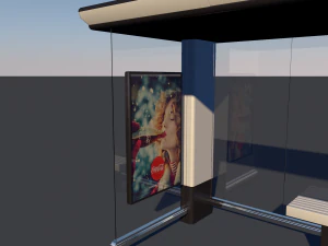 bus stop low-poly 3D Model