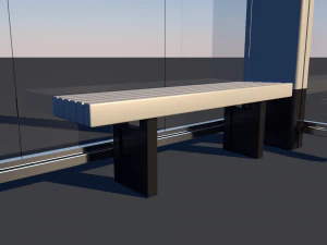 bus stop low-poly 3D Model