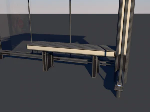 bus stop low-poly 3D Model