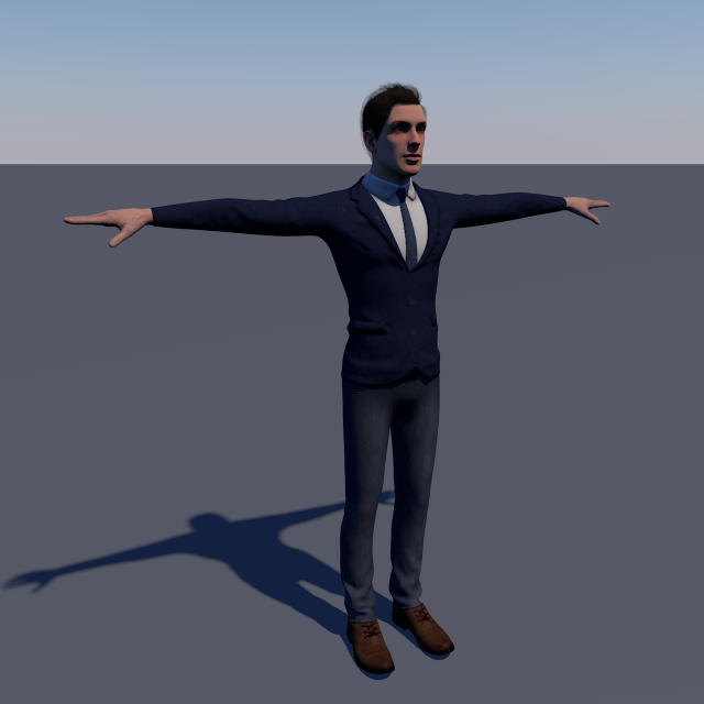 man character low-poly Modelo 3D .c4d .max .obj .3ds .fbx .stl .blend 