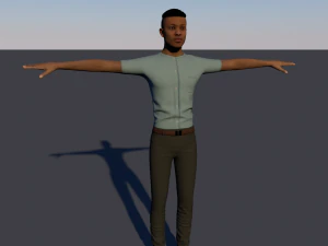 teenager low-poly 3D Model