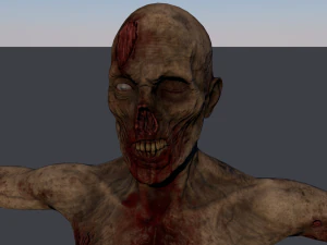 ज़ोंबी लो-पॉली 3D मॉडल