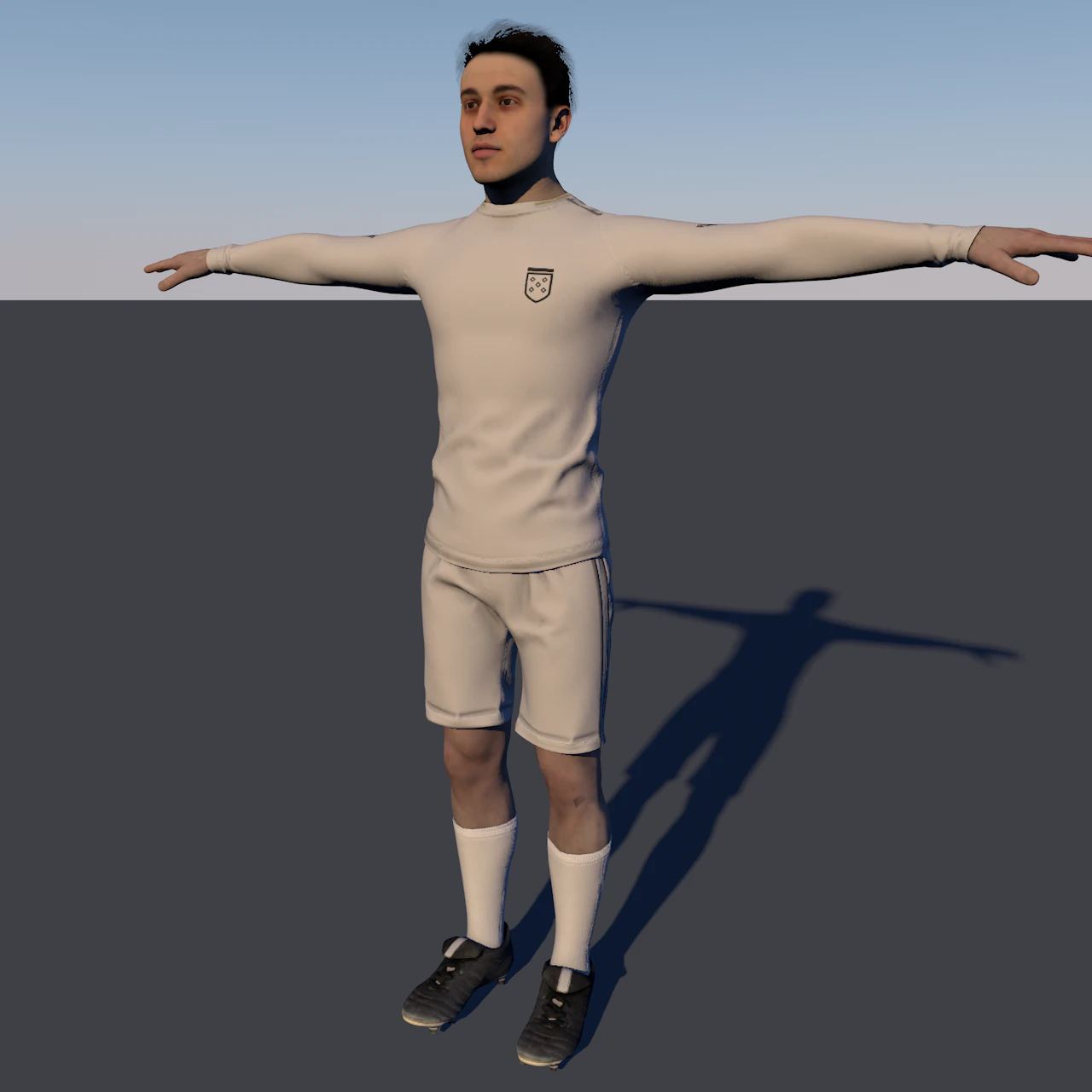 footballer low-poly 3D Model .c4d .max .obj .3ds .fbx .stl .blend 