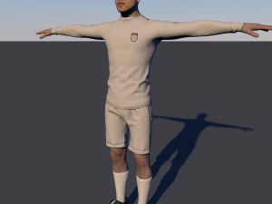 footballer low-poly 3D Model