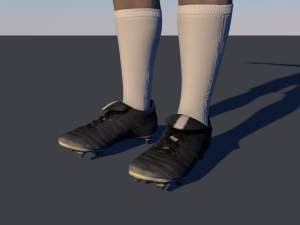 footballer low-poly Modèle 3D