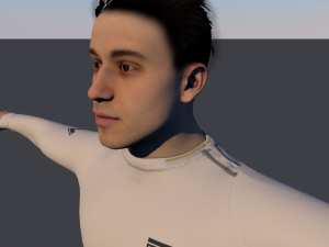 footballer low-poly Modèle 3D