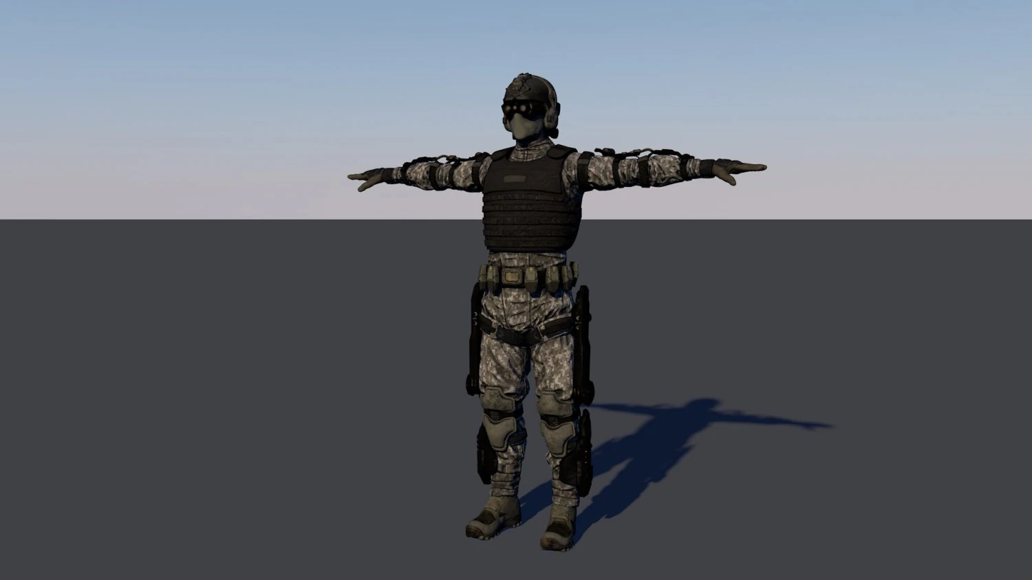 swat soldier low-poly 3D Model .c4d .max .obj .3ds .fbx .stl .blend 