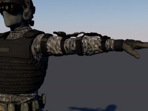 swat soldier low-poly 3D मॉडल