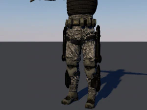 swat soldier low-poly 3D Model
