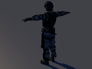 swat soldier low-poly 3D मॉडल
