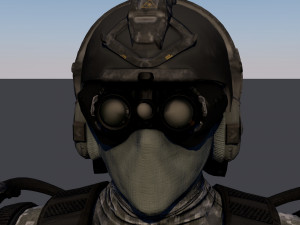 swat soldier low-poly 3D मॉडल
