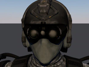 swat soldier low-poly 3D Model