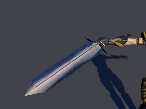 woman swordmaster - game ready low-poly Model 3D