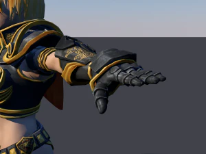 woman swordmaster - game ready low-poly 3D Model