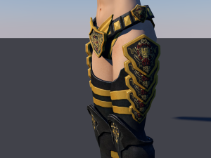 woman swordmaster - game ready low-poly Model 3D
