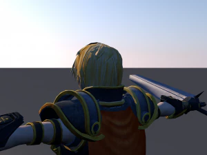 woman swordmaster - game ready low-poly 3D Model