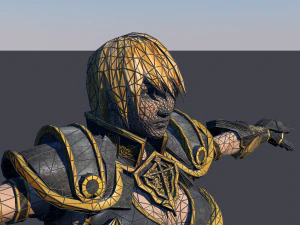 woman swordmaster - game ready low-poly 3D Model