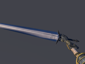 woman swordmaster - game ready low-poly Model 3D