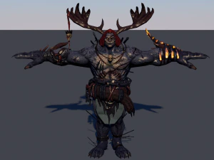 fantasy characters pack low-poly 3D Model