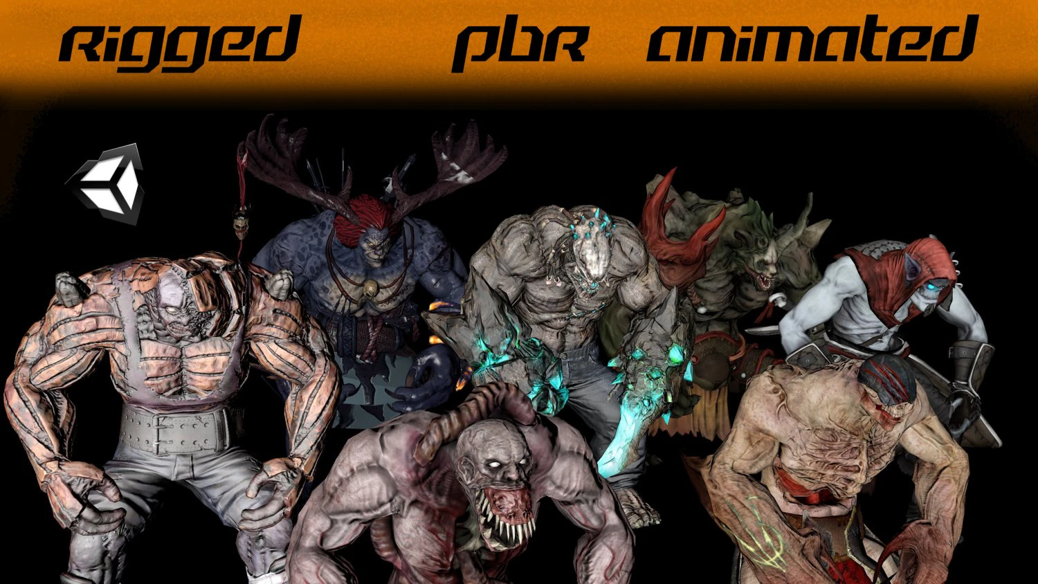 fantasy characters pack low-poly 3D Model .c4d .max .obj .3ds .fbx .stl .blend 