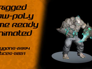 fantasy characters pack low-poly 3D Model