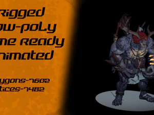 fantasy characters pack low-poly 3D Model