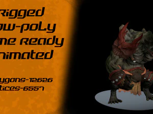 fantasy characters pack low-poly 3D Model