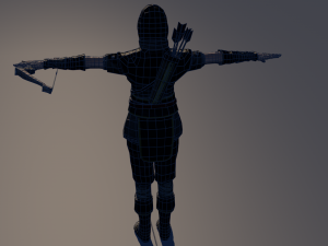 archer woman rigged animated low-poly 3D मॉडल