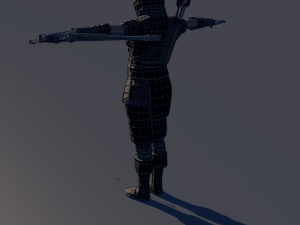 archer woman rigged animated low-poly 3D मॉडल